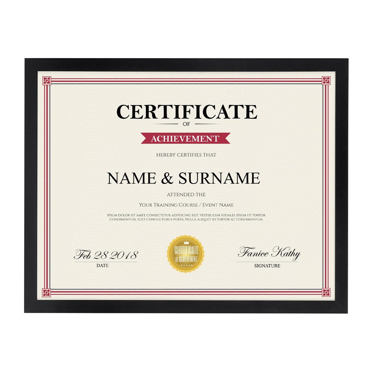 Giftgarden 8.5x11 Picture Frame Black, Certificate Award Document Diploma 8.5 by 11 Thin Frame for Wall Tabletop Display, Single